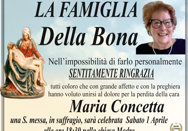 Ringraziamento Maria Concetta Russo 